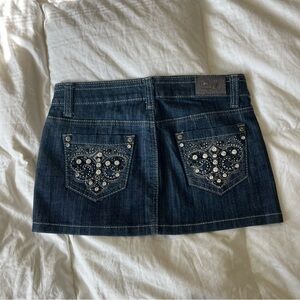 rhinestone mini skirt size small